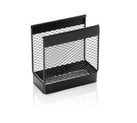 WAS Germany Portatovaglioli - in piedi - Supporto decorativo per tovaglioli - in metallo verniciato a polvere effetto griglia - nero - 13,3 x 6,7 x 14 cm