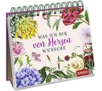 Was ich dir von Herzen wünsche: Deko-Spiralaufsteller mit Blumen-Optik, Sprüch