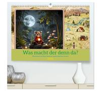 Was macht der denn da? (hochwertiger Premium Wandkalender 2026 DIN A2 quer), Kunstdruck in Hochglanz: Wie kommt ein Roter Panda in unsere Märchen hinein?