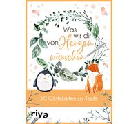 Was wir dir von Herzen wünschen - 50 Gästekarten zur Taufe