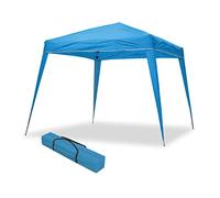 WASABI Tenda Pieghevole Compatta 3x3m Blu Impermeabile - Struttura Leggera in Alluminio - Giardino Spiaggia Campo Terrazza - Borsa per il Trasporto, Picchetti e Cordini