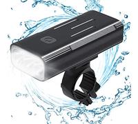 WASAGA Faro per Bici, Luce Anteriore per Bicicletta LED XML-L2 da 2400 Lumen, Batteria 5200mAh / 2400mAh, 10 Ore / 5 Ore di Lavoro, 3 modalità Luce Bici per Sicurezza in Bicicletta