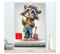 Waschbären Alarm (hochwertiger Premium Wandkalender 2026 DIN A2 hoch), Kunstdruck in Hochglanz: Die Welt der coolsten und charmantesten Frechdachse.