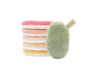 Waschies Dischetti struccanti riutilizzabili e detergenti per il viso, confezione da 6 pezzi, motivo floreale, lavabili, morbidi e ipoallergenici, detergenti delicati per tutti i tipi di pelle