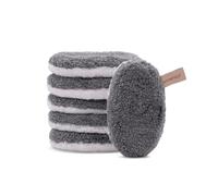 waschies Pad struccanti riutilizzabili, set di 6, pulizia profonda dei pori solo con acqua, ipoallergenici, adatti a tutti i tipi di pelle, adulti e adolescenti, Edizione grigia