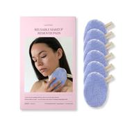 Waschies Set di 6 dischetti per il trucco, colore azzurro chiaro, delicato lavaggio del viso, lavabile, riutilizzabile e ipoallergenico, per tutti i tipi di pelle, alternativa ai dischetti di cotone e