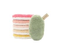 waschies Set di 6 tamponi lavabili per trucchi e pulizia - Floral Edition, riutilizzabili, delicati sulla pelle, ipoallergenici, super morbidi, per adulti e ragazzi, tutti i tipi di pelle