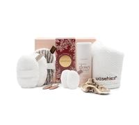 Waschies Set regalo "Deluxe" per donne - Confezione regalo con tamponi per il trucco, tamponi ton, turbante per capelli e molto altro ancora - pulizia delicata - lavabile, riutilizzabile e sostenibile