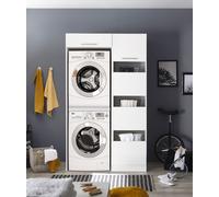 Waschmaschinenschrank Asciugatore Armadio Della Biancheria 117 CM Bianca Clara