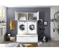 Waschmaschinenschrank Asciugatore Armadio Stabile Bauart 135 CM Bianco Clara