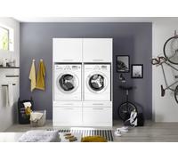 Waschmaschinenschrank Asciugatore Armadio Stabile Bauart 135 CM Bianco Clara