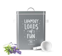 Waschpulverdose 6L Scatola con Coperchio E Pala Lattina Waschmitteldose Grigio