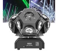 Wasd3Pods Dj Carnival Light, Luce Rotante per Feste, 18 Fasci LED + Scansione Rossa E Verde, Controllo Vocale/automatico/dmx512/master-slave, Adatto per Performance Dj/Bar/ktv/Festa,A