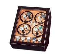 Wasd3Pods Espositore per Carica Orologi Automatico, 8 Caricatori + 5 Cuscini, Scatola Porta Orologi di Lusso con 4 modalità di Rotazione, Motore Silenzioso, per Orologi da Uomo/Donna,E
