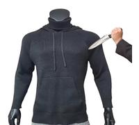 Wasd3Pods Felpa con Cappuccio Antitaglio di Livello 5, con Protezione per Il Collo, Abbigliamento Protettivo per Esterni, Abbigliamento di Sicurezza Antitaglio per Autodifesa XL