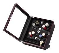 Wasd3Pods Scatola Espositiva per Orologi, 8 Avvolgitori + 5 Cuscini, 4 modalità di Rotazione, Luce Interna E Motore Silenzioso, Espositore Automatico per Orologi, per Orologi da Uomo/Donna,E