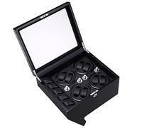 Wasd3Pods Scatola Espositiva per Orologi, 8 Avvolgitori + 5 Cuscini, 4 modalità di Rotazione, Luce Interna E Motore Silenzioso, Espositore Automatico per Orologi, per Orologi da Uomo/Donna,D