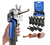 Wasd3Pods Utensile per Svasatura Elettrico Senza Fili, Espansore per Tubi in Rame 2 in 1, Utensile per Svasatura Eccentrica a 45° con Luce LED, Kit di Prolunga per Tubi da 1/4" A 3/4" 8-Heads