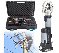 WaSDBuG Capicorda per Batteria, Utensili per Crimpare, Pinze Manuali da Elettricista, Pinze per Crimpare Idrauliche Elettriche, Crimpatrice per Cavi da 16-300 Mm² Red,Cast Steel