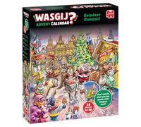 Wasgij Calendario dell'Avvento di Natale 2025, Renna Rumpus! - Set di puzzle giornaliero, 24 giorni di puzzle, 54 pezzi puzzle per adulti - Puzzle per adulti in cartone riciclato al 100% - Conto alla