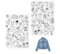 Wash Away Embroidery Pattern Sewing Stabilizer, DIY Supply, Rip Repair | Bohemian Flower Sewing Pattern for Hats, Scarves, Shirts, Jeans, Dresses, Canvas Bags, Towels, Sewing Beginners