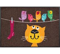Wash+Dry Birds on Wire Zerbino, Poliammide, Multicolore, 50x75cm