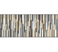 Wash+Dry Mikado Stripes Nature Zerbino, Poliammide, Multicolore, 75x190cm