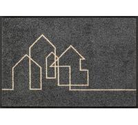 Wash+Dry tappeto Design Linestreet 40x60cm, adatto per interni ed esterni, lavabile, grigio