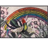 Wash+Dry tappeto Design Rainbow Garden 50x75cm, adatto per interni ed esterni, lavabile, multicolore