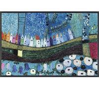 Wash+Dry tappeto Stadt in Blau 40x60cm, adatto per interni ed esterni, lavabile