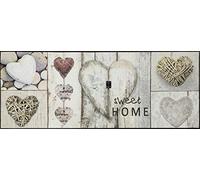 Wash+Dry tappeto Vintage Hearts 75x190cm, adatto per interni ed esterni, lavabile