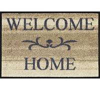 Wash+Dry tappeto Welcome Home beige 40x60cm, adatto per interni ed esterni, lavabile