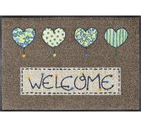 Wash+Dry, Welcome Hearts, Tappeto, Marrone, 50 x 75 cm