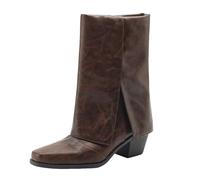 Wash Wample Larghezza la Caviglia alla Bassa Boot di Tacchi a Basso Contenuto di Stivali Stivali a Stivali Corti