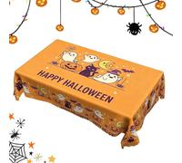Washable Halloween Table Cloth, Round And Rectangular Holiday Table Cover | Halloween Dining Tablecloth For Home Apartment Family Gathering Festival Event Dining Room Picnic Outdoor