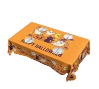 Washable Halloween Table Cloth, Round And Rectangular Holiday Table Cover | Halloween Dining Tablecloth For Home Apartment Family Gathering Festival Event Dining Room Picnic Outdoor
