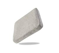 Washable Memory Foam Seat Cushions 40x40 cm Set of 6 Quilted Non-Slip Chair Pads Square Dining Room Cushions Removable Cover Anti-Deformation Khaki