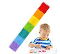 Washable Multicolor Finger Ink Pad - Colori assortiti, set di 6 Ink Pad Set, Safe and Harmless Pads, Washable Formula, Stamps DIY Stamps for Kids, Finger Painting Kit | Paper, Wood, Fabric, Cardboar