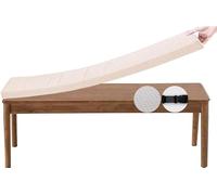 Washable Outdoor Bench Cushion Non-Slip Seat Pad for Garden Furniture 140x60cm x 5cm Thick Beige Removable for Easy Cleaning Ideal for Patio And Indoor Use.