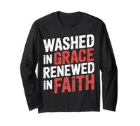 Washed in Grace Renewed in Faith - Maglia a Manica