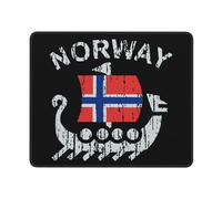 Washed Norwegian Flag Norway Dragon Boat Mouse Pad Portatile Tappetino per Mouse Morbido Mousepad per Laptop Casa Gaming 25X30Cm