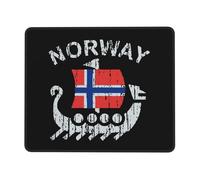 Washed Norwegian Flag Norway Dragon Boat Mousepad Durevoli Tappetino per Mouse Morbido Mouse Pad per Laptop Computer Gaming 25X30Cm