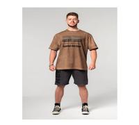 Washed-off Oversized T-shirt Heritage Man Light Brown