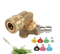 Washer Adapter - 9.5 X 4.5 Cm Garden Hose Adapter | Pressure Washer Coupler, Pressure Quick ConnectAdapter Rotating 7 Spray Patterns Nozzle Set, Stainless Steel Coupler For Car Wash, Garden Cleaning A