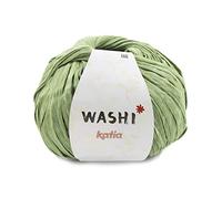 Washi di Katia è un nastro di cotone in matasse da 100 grammi e 100 metri, per lavorare a maglia con ferri 8-12 o uncinetto 8-12. Colore 141 Verde