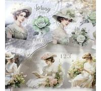 Washi Tape PET Adesivi Scrapbooking 3 Rotoli Fiori Adesivi Decorativi Vintage Ragazze Decoupage Scrapbooking Stickers per Diario Cartolina d’auguri Album Fai da Te(Spring Girl Serie 1)