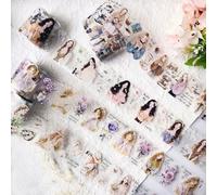 Washi Tape PET Stickers Set 4 Rotoli Ragazza Adesivi Scrapbooking Stickers Accessori Adesivi Decorativo per Scrapbooking Diario Album Bullet JournalArtigianato e Fai Da Te