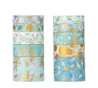 Washi Tape Set 10 rotoli - 30/15/10 mm di larghezza, tema ouverture da giardino, nastro adesivo giapponese (3m) per decorare il tuo album di ritagli, fai da te, scrapbooking, confezioni regalo