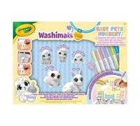 WASHIMALS PET ASILO NIDO CON 5 CUCCIOLI E 6 PENNARELLI LAVABILI CRAYOLA