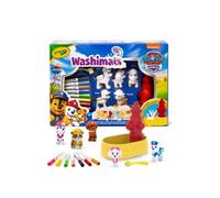 Crayola – Set attività Washimals Paw Patrol, 5 cuccioli, 8 pennarelli lavabili, vasca con idrante